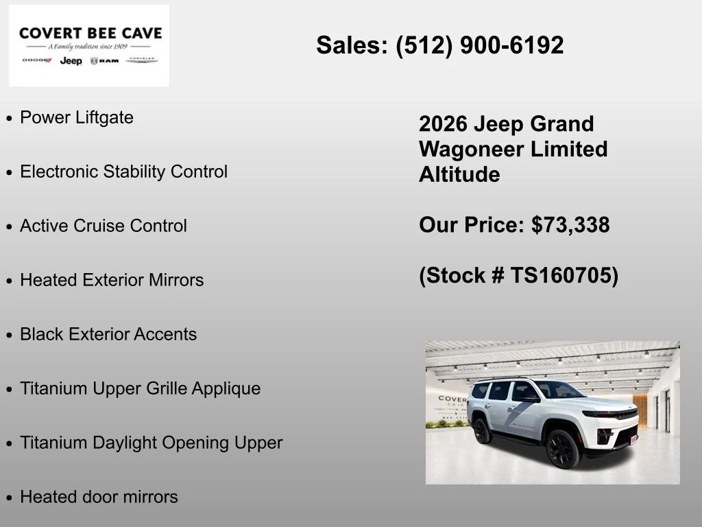 New 2026 Bright White Clear-Coat Exterior Paint Jeep Limited image 25