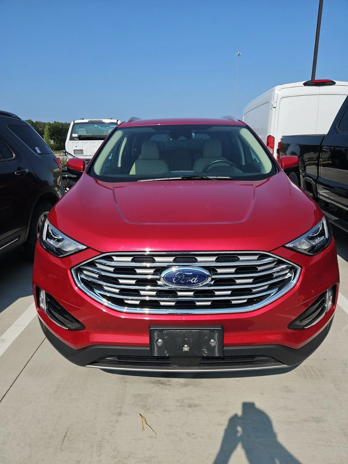 Certified Used 2020 Red Metallic Ford SEL image 1
