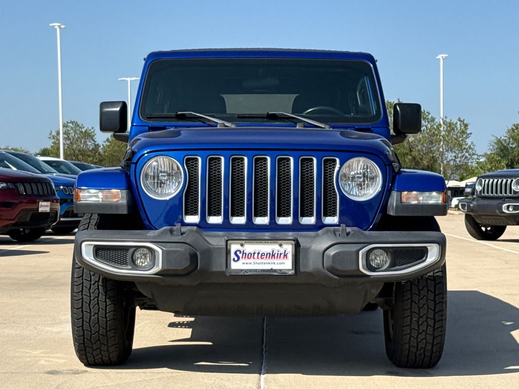 Used 2018 Blue Jeep Unlimited Sahara image 2
