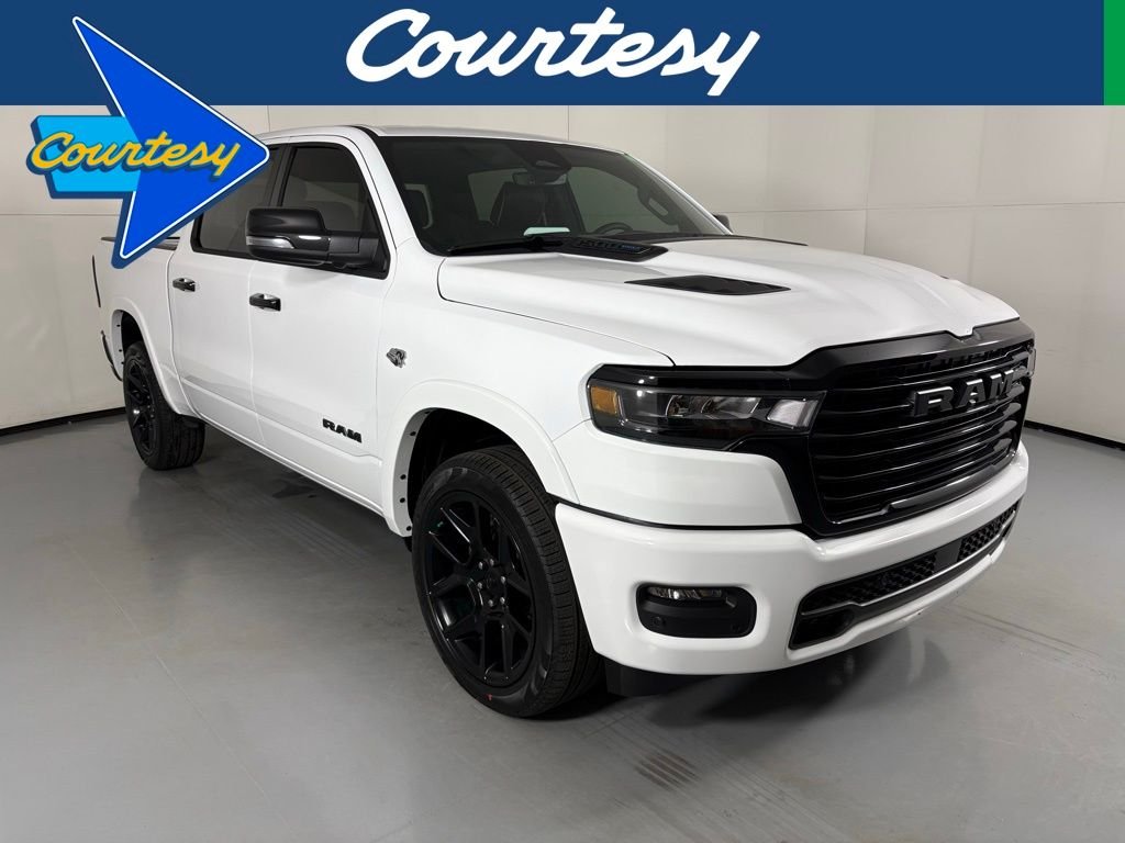 Bright White Clear-Coat Exterior Paint 2026 RAM 1500 Pickup Truck Four-Wheel Drive 