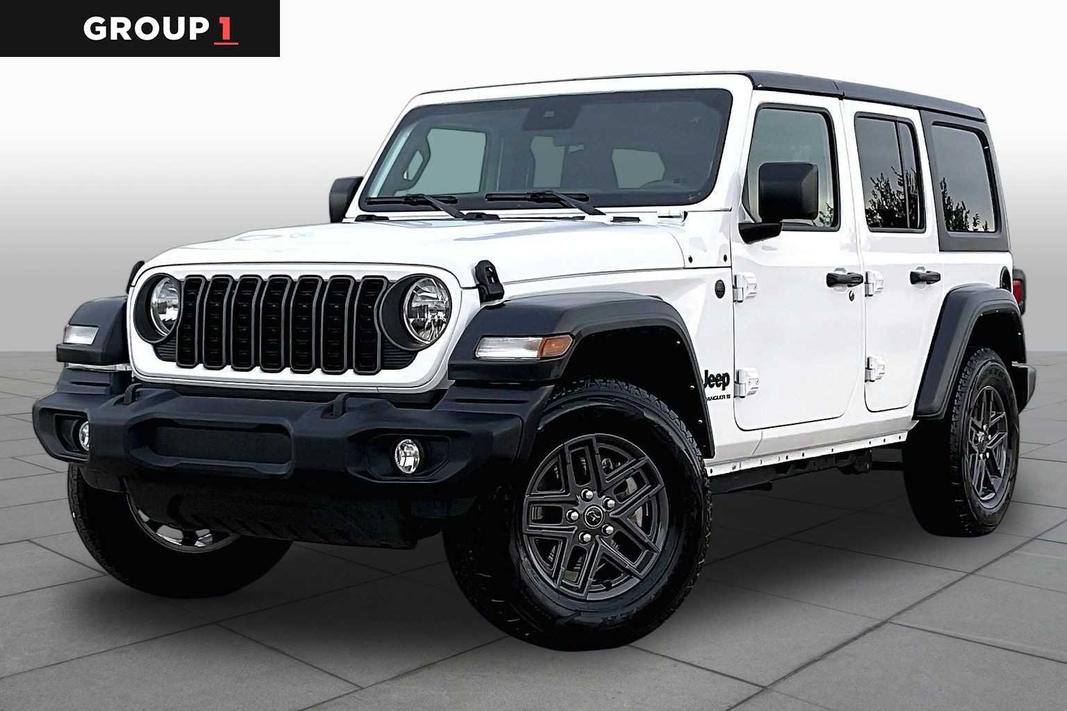 Used 2024 Bright White Clearcoat Jeep Sport S image 1