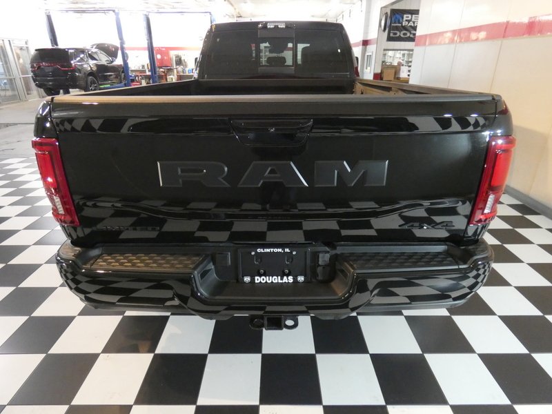 New 2026 Diamond Black Crystal Pearl-Coat Exterior Paint RAM Limited Crew Cab 8