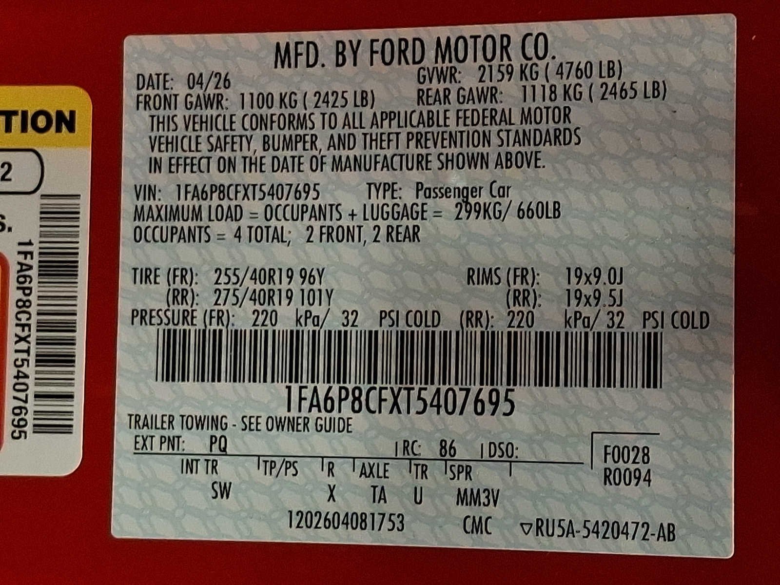 New 2026 Race Red Ford GT Premium Fastback image 20