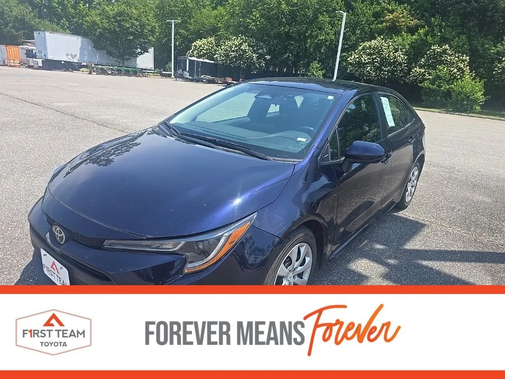Certified Used 2023 Blue Toyota LE image 1