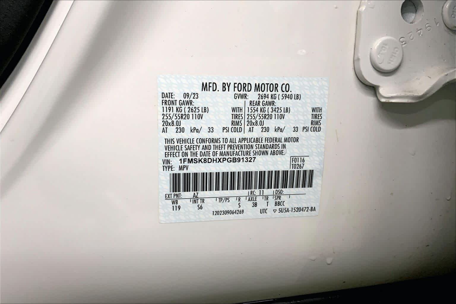 Used 2023 Star White Metallic Tri-Coat Ford XLT image 34