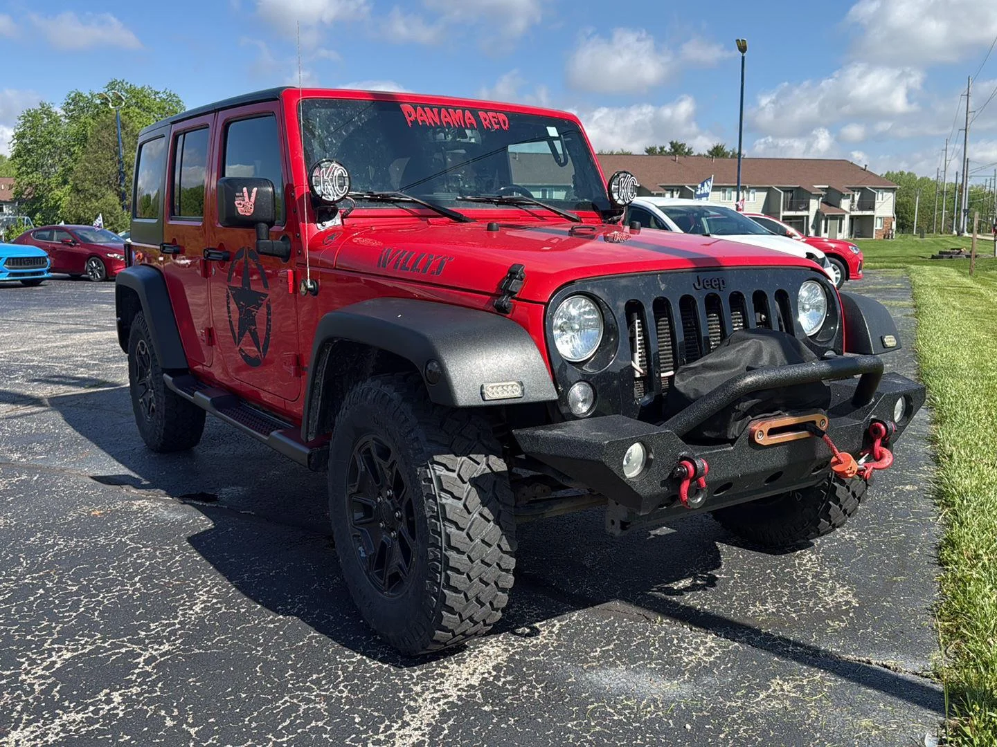 Used 2017 Firecracker Red Jeep Willys Wheeler image 3