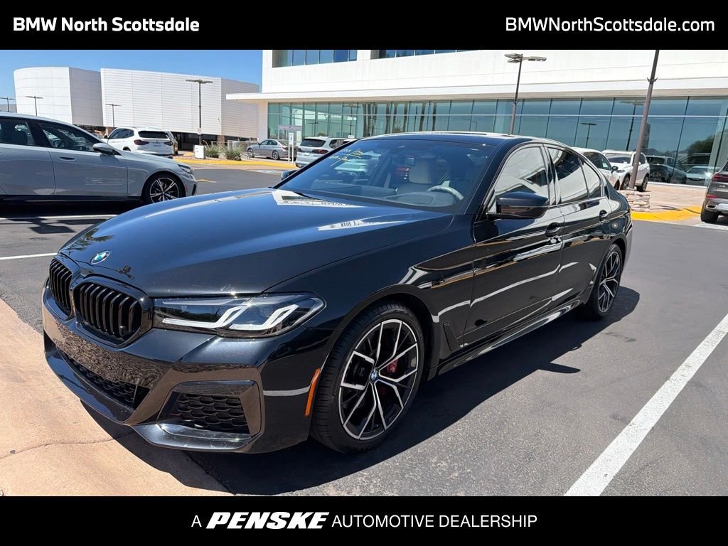 Certified Used 2023 Black Sapphire Metallic BMW 530i image 1