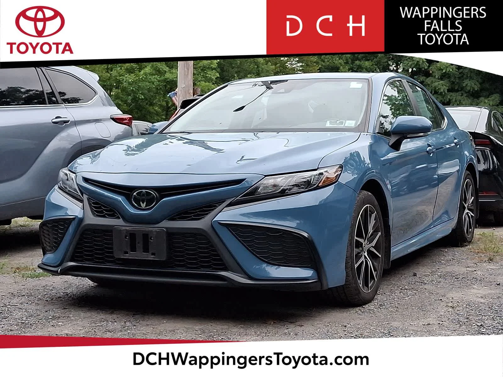 Used 2024 Cavalry Blue Toyota SE image 1