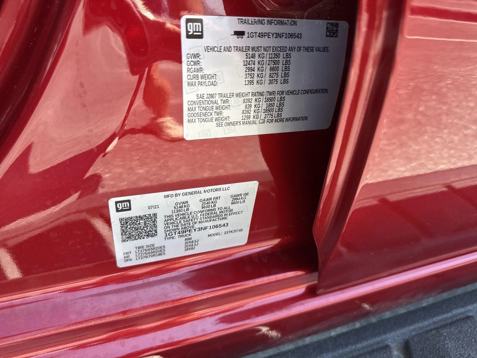 Used 2022 CAYENNE RED TINTCOAT GMC AT4 image 39