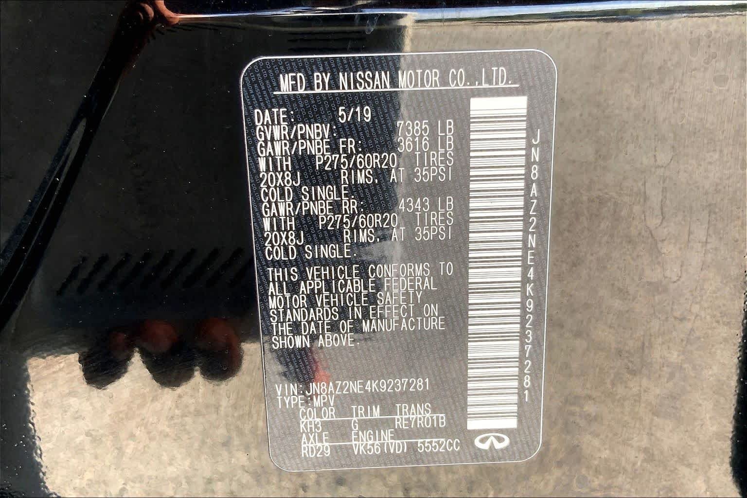 Used 2019 Black Obsidian INFINITI LUXE image 36