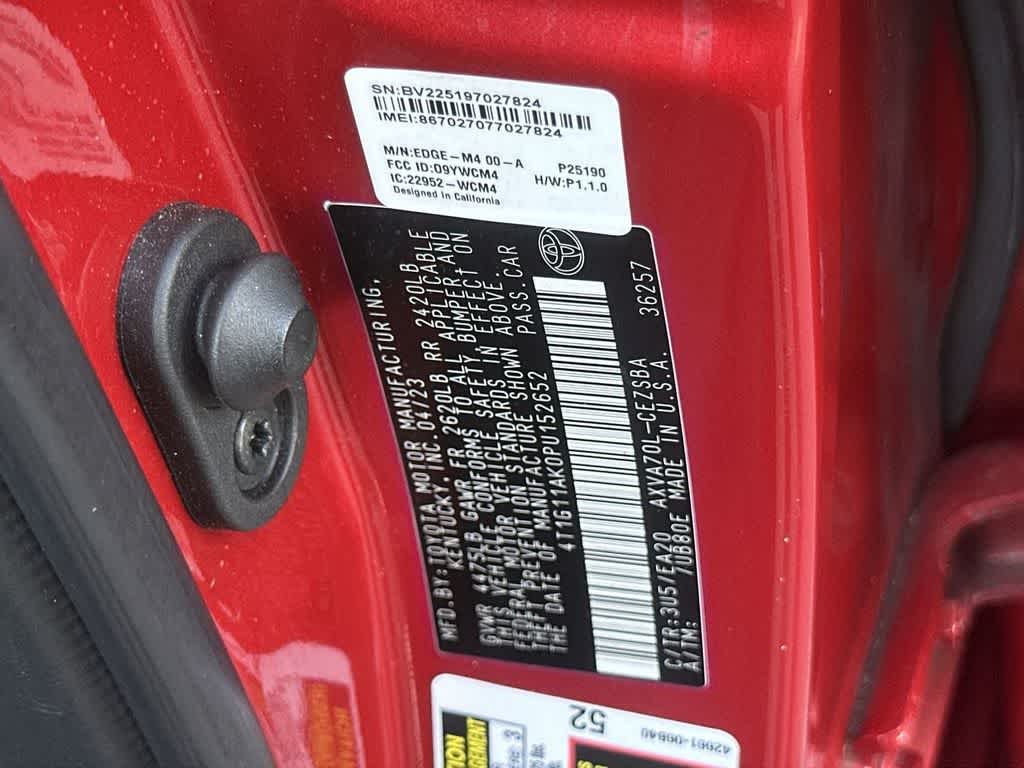 Used 2023 Supersonic Red Toyota SE image 29