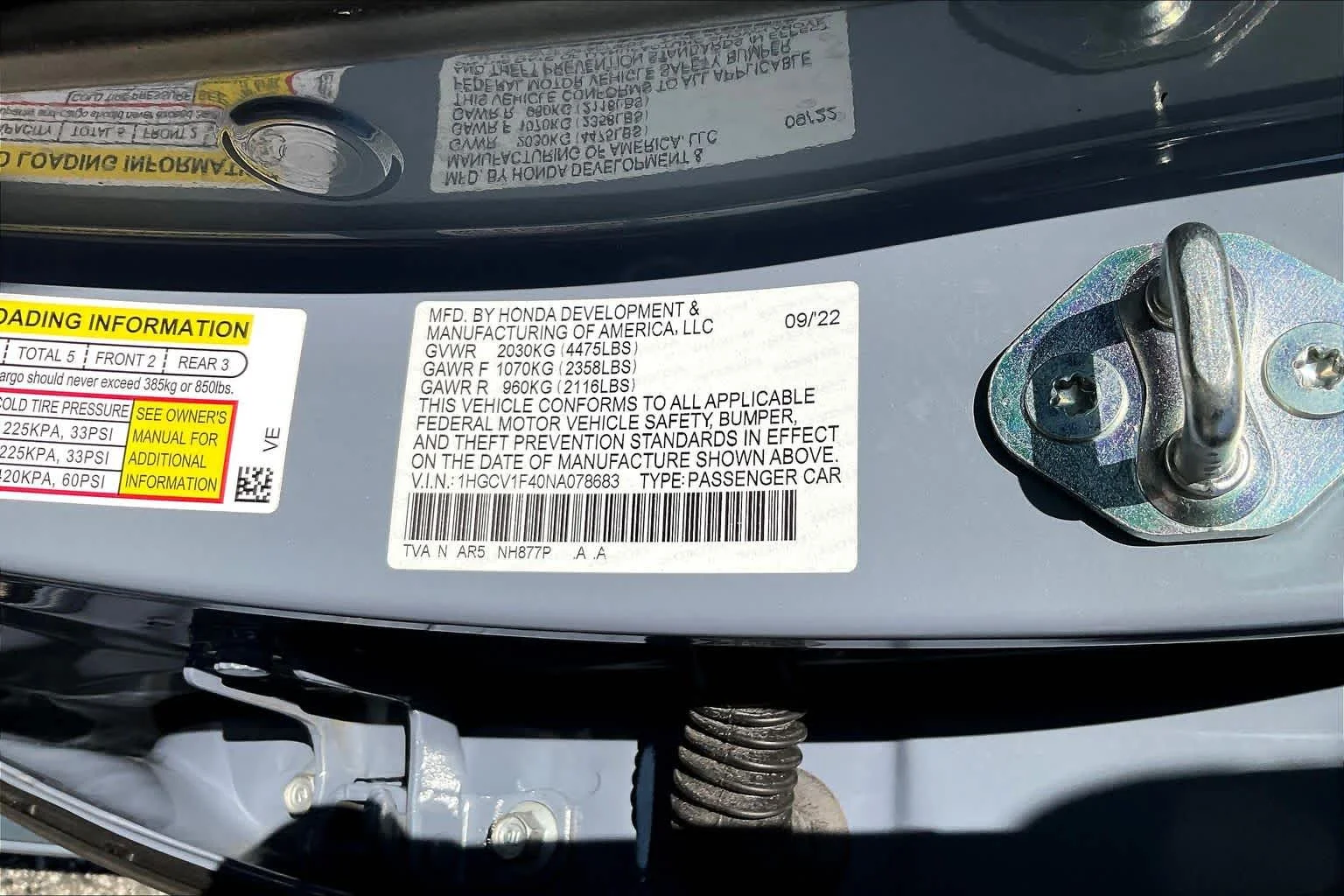 Used 2022 Sonic Gray Pearl Honda Sport SE image 34