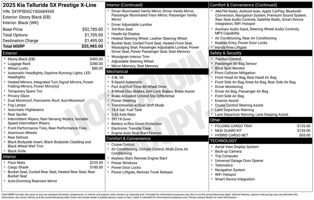 New 2025 Ebony Black Kia SX Prestige X-Line image 29