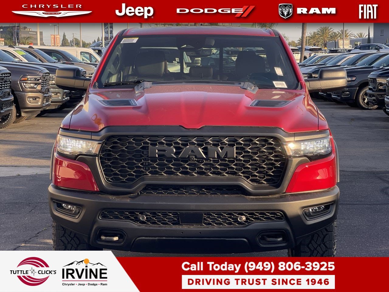 New 2026 Molten Red Pearl-Coat Exterior Paint RAM Rebel image 3