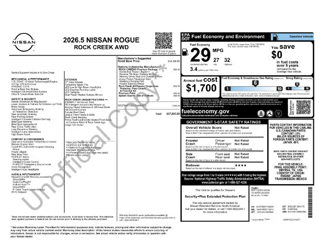 New 2026 Boulder Gray Pearl Nissan Rock Creek® image 31