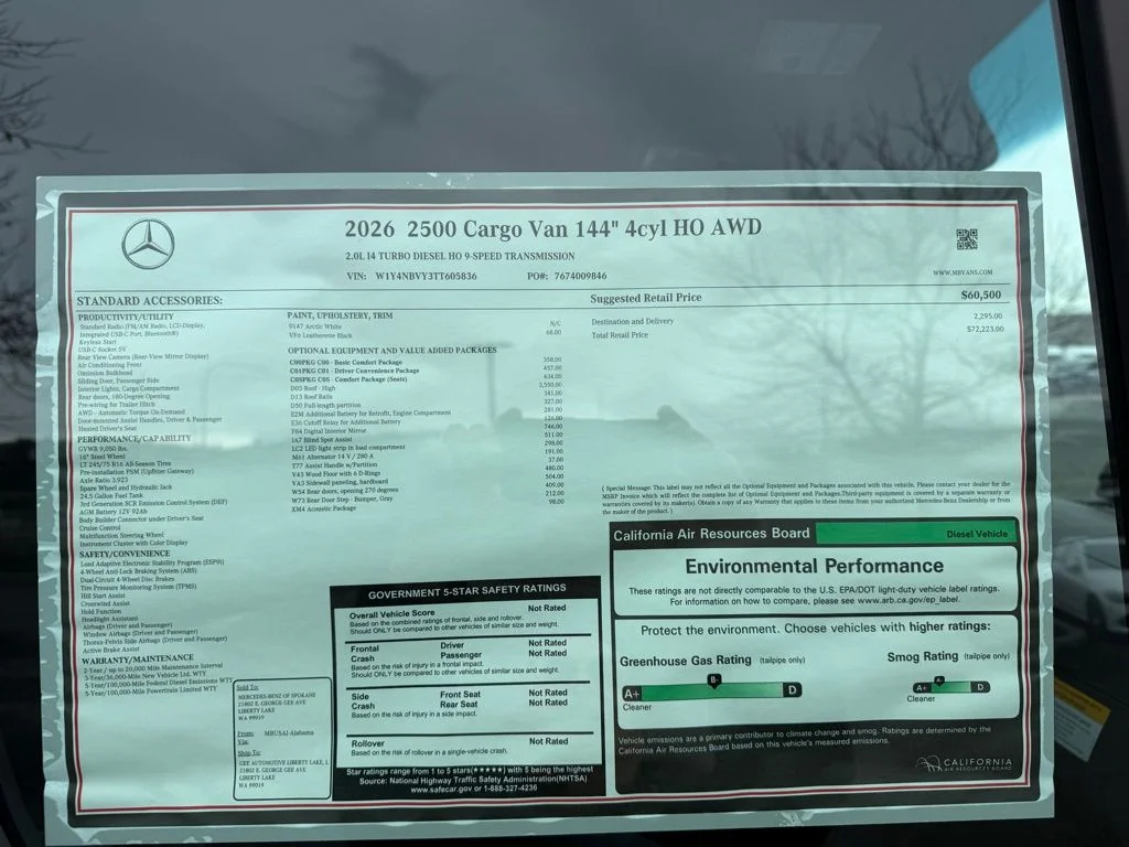 New 2026 White Mercedes-Benz Cargo 144 WB image 16