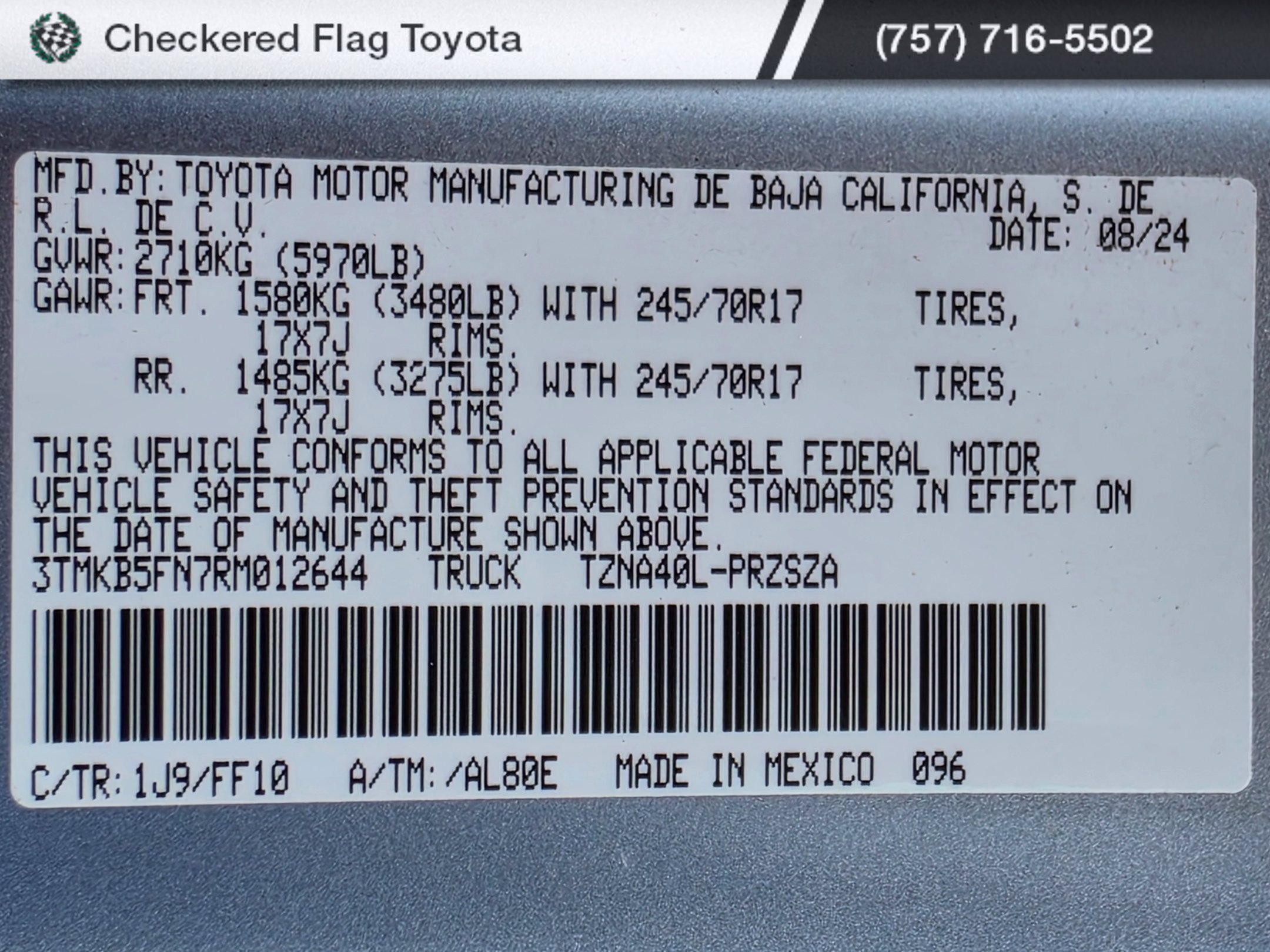 Used 2024 Celestial Silver Metallic Toyota SR5 image 22