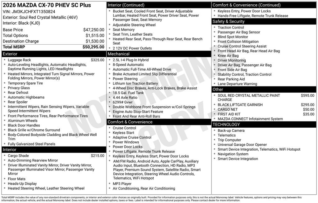 New 2026 Soul Red Crystal Metallic Mazda SC Plus AWD image 4