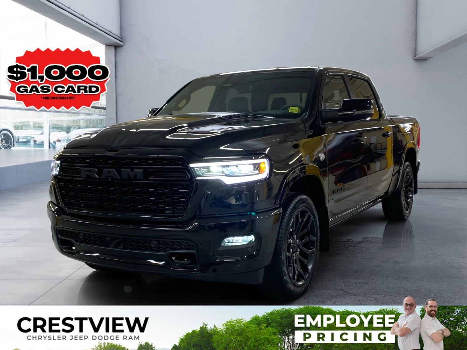 New 2026 Diamond Black Crystal Pearl Ram Limited image 1