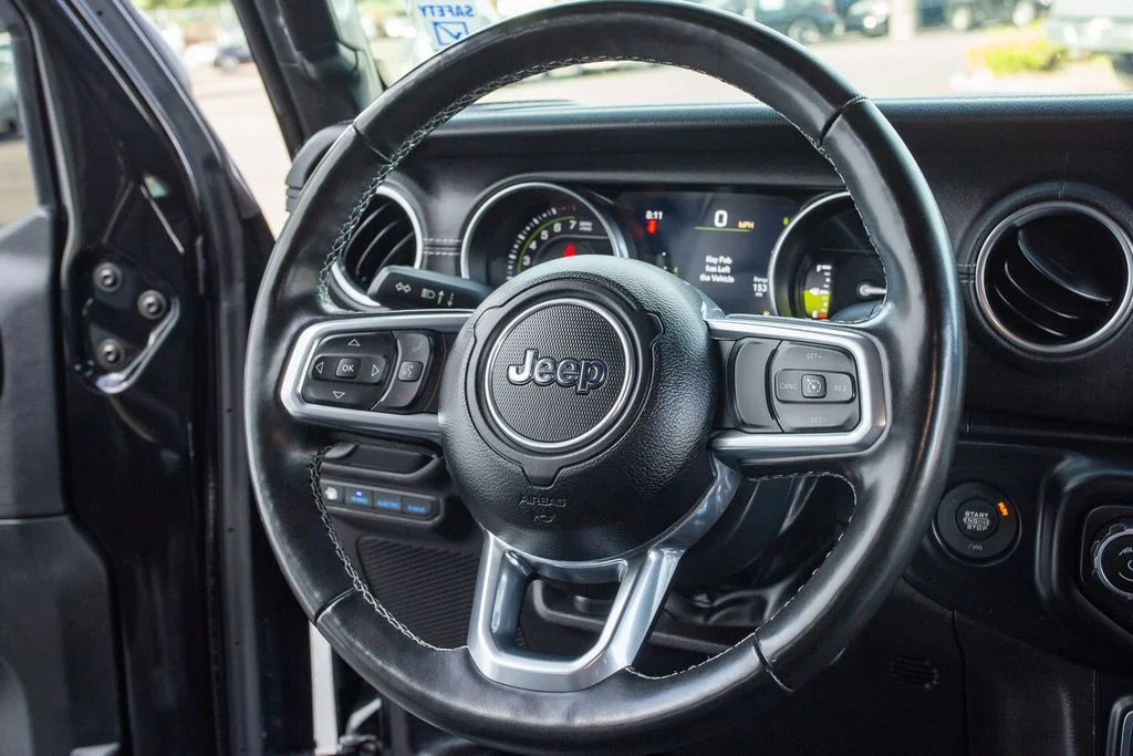 Used 2022 Black Clearcoat Jeep Unlimited Sahara 4xe image 22