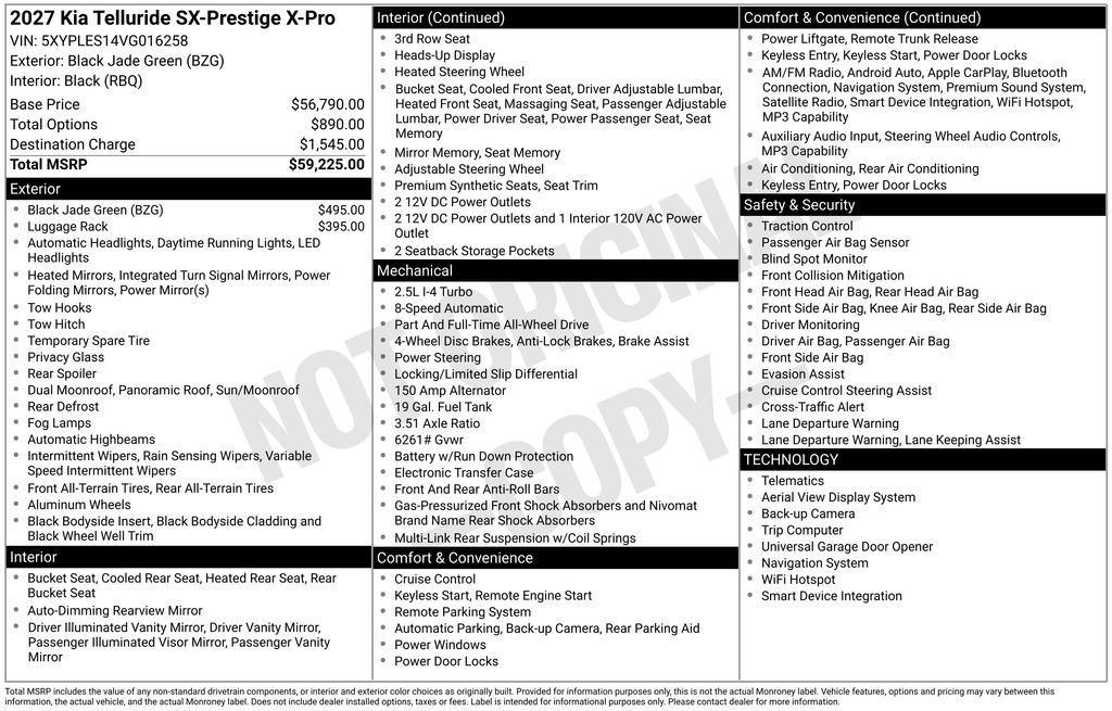 New 2027 Black Jade Green Kia X-Pro SX Prestige image 36
