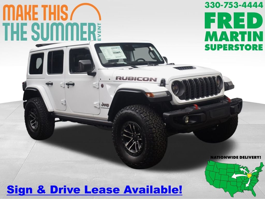 New 2026 Bright White Clear-Coat Exterior Paint Jeep Rubicon X image 1