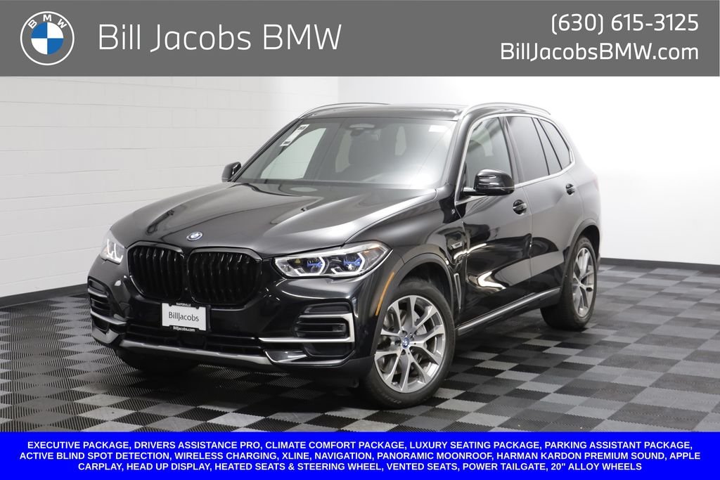 Certified Used 2023 Black Sapphire Metallic BMW xDrive45e image 1