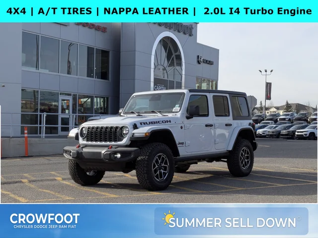 2026 Jeep Wrangler Rubicon - - Nappa Lthr - 3-Pc Hard Top - 8-Spd Auto - Safety Grp - Conv Grp & More!