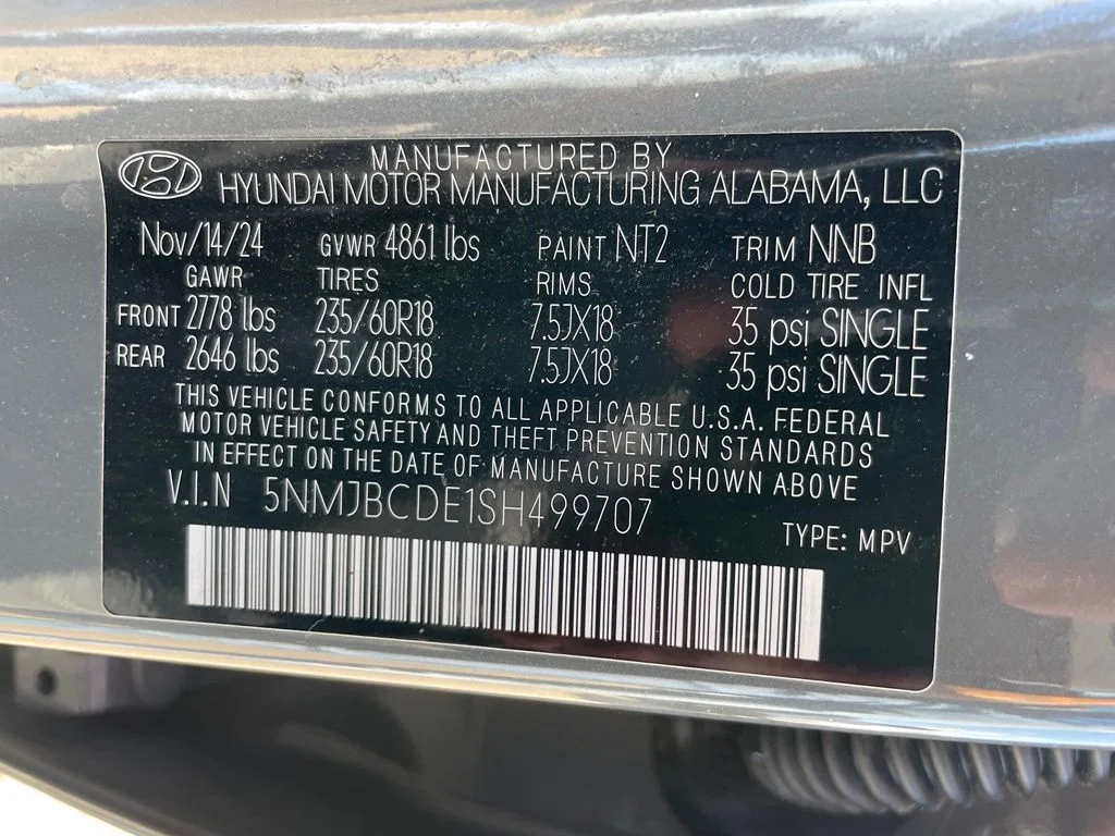 Used 2025 Hampton Gray Hyundai SEL image 34