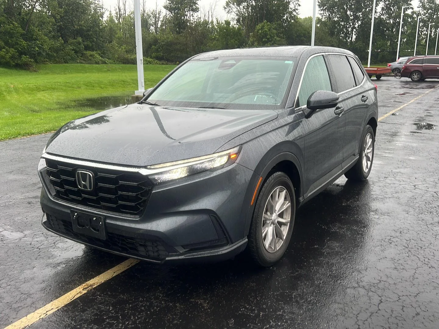 Used 2024 Meteorite Gray Metallic Honda EX image 2
