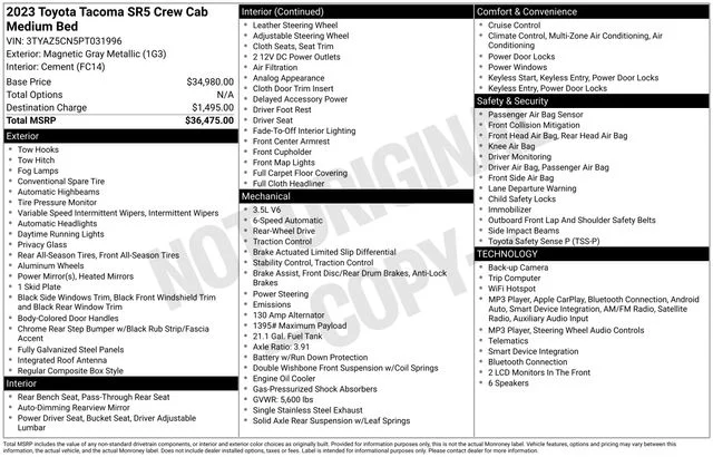 Used 2023 Gray Toyota SR5 image 5