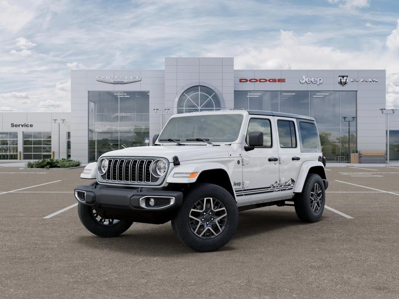 New 2026 Bright White Clear-Coat Exterior Paint Jeep Sahara image 27