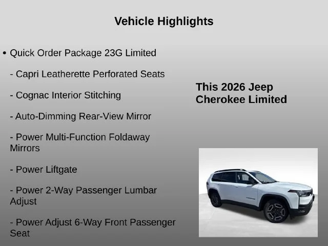 New 2026 Bright White Clearcoat Jeep Limited image 32