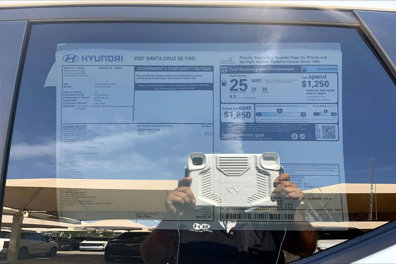 New 2027 Atlas White Hyundai SE image 18