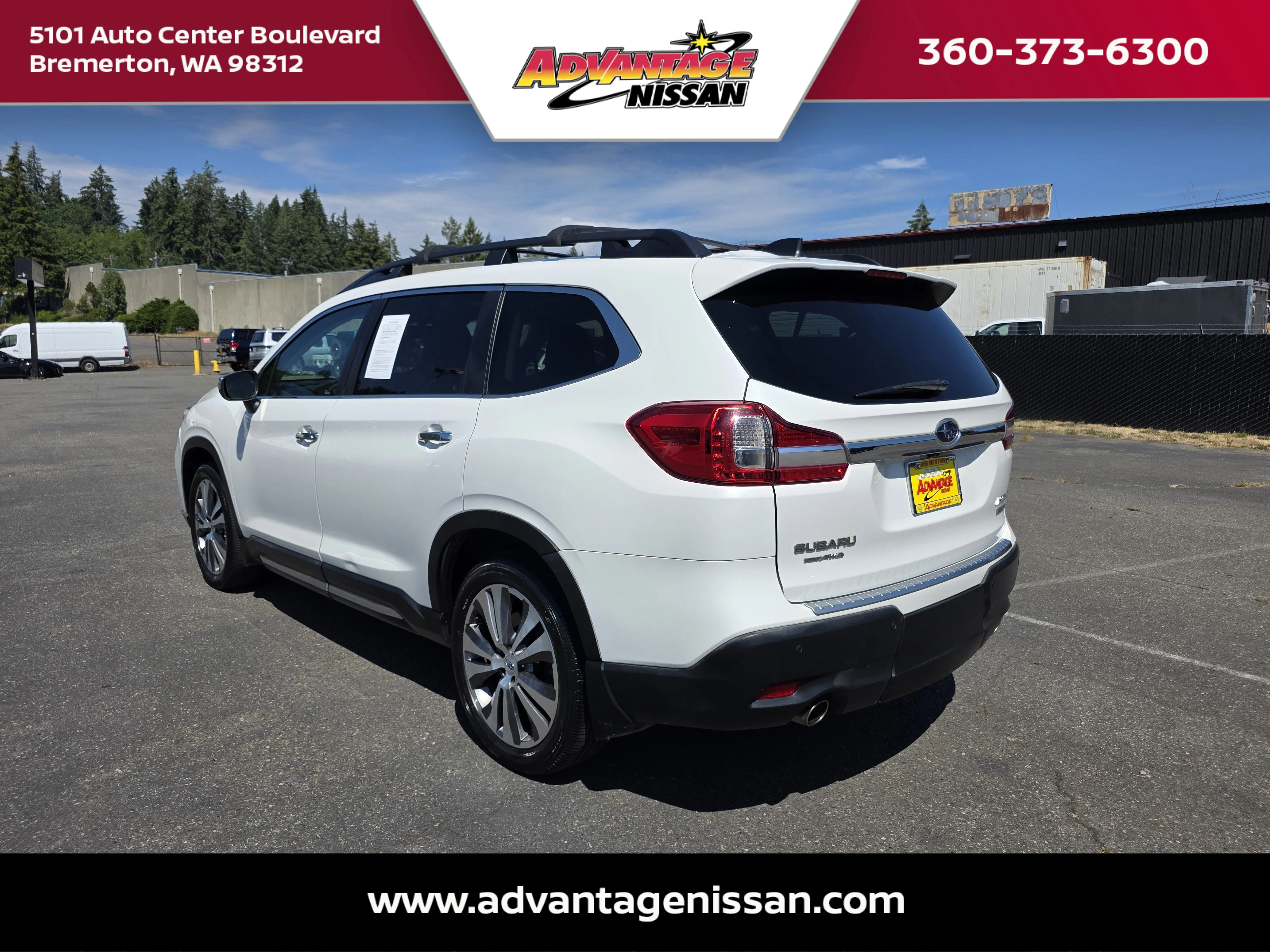Used 2019 Crystal White Pearl Subaru Touring image 3