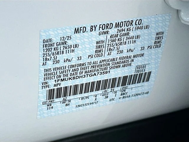 New 2026 White Metallic Ford Active image 20