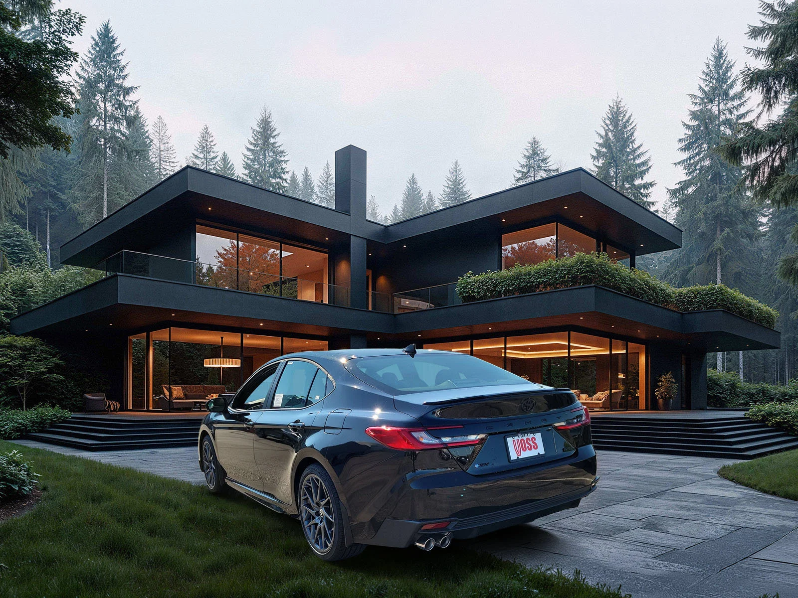 New 2026 Midnight Black Metallic Toyota SE image 3