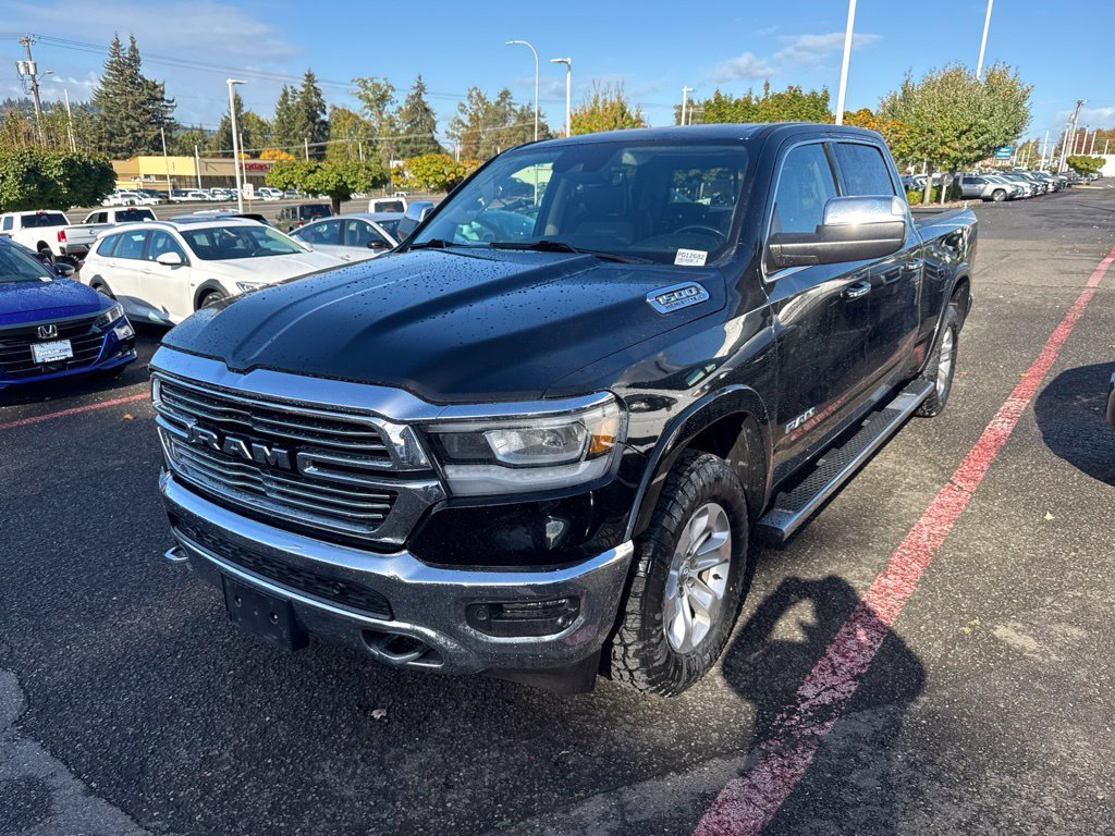 Used 2022 Diamond Black Crystal Pearlcoat Ram Laramie image 3