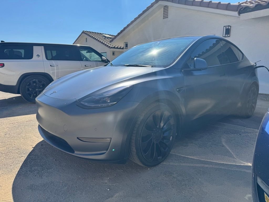 Used 2022 Midnight Silver Metallic Tesla Performance image 1