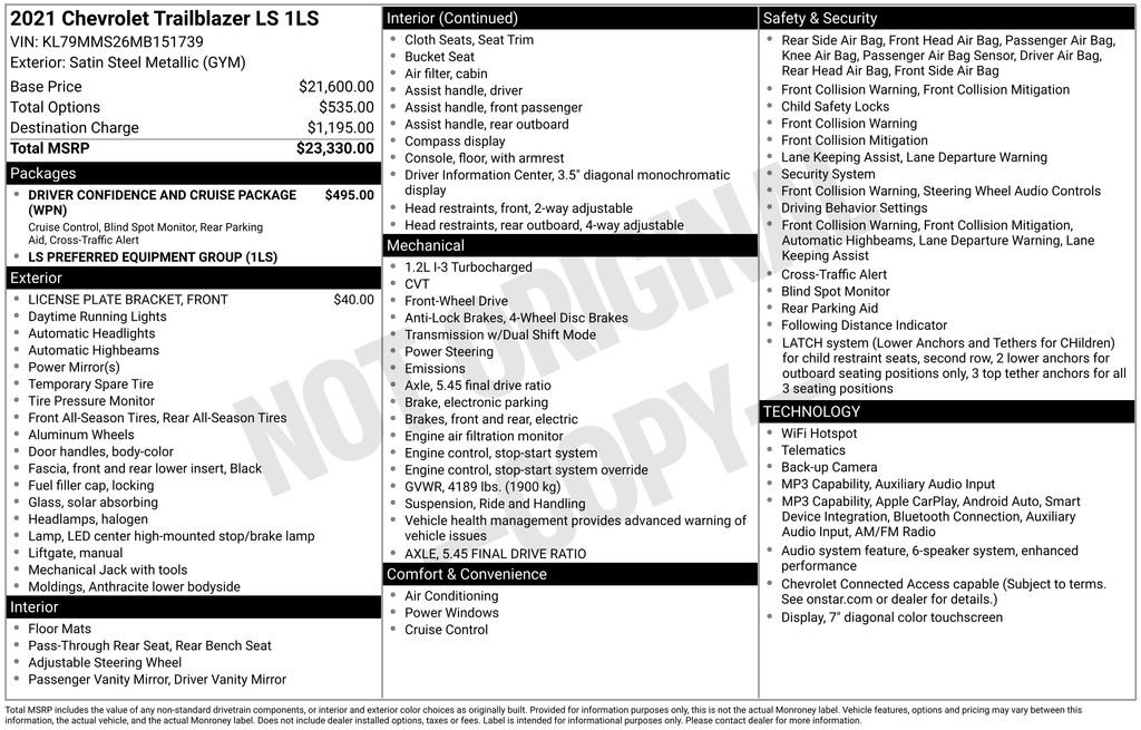 Used 2021 Gray Chevrolet LS image 32