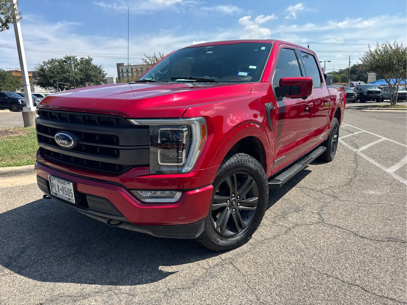 Used 2021 Rapid Red Metallic Tinted Clearcoat Ford LARIAT image 2