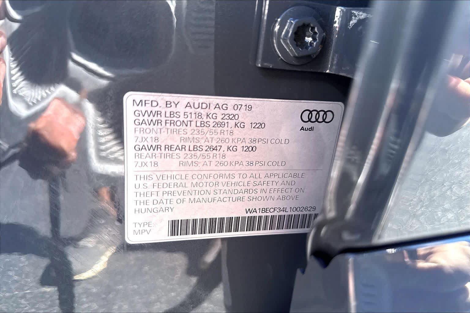 Used 2020 Nano Gray Metallic Audi Premium Plus image 34