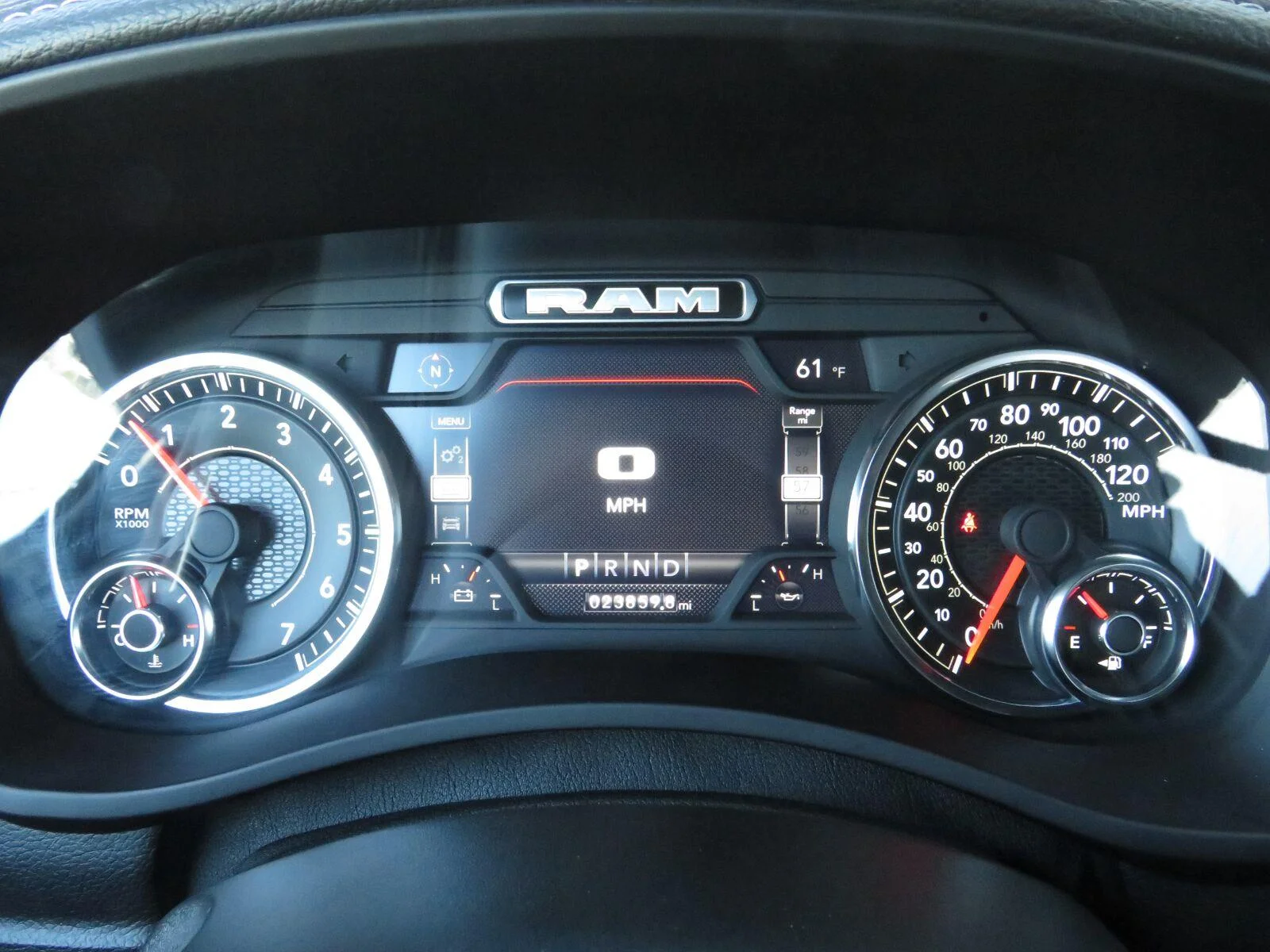 Used 2023 Diamond Black Crystal Pearlcoat Ram Laramie image 26