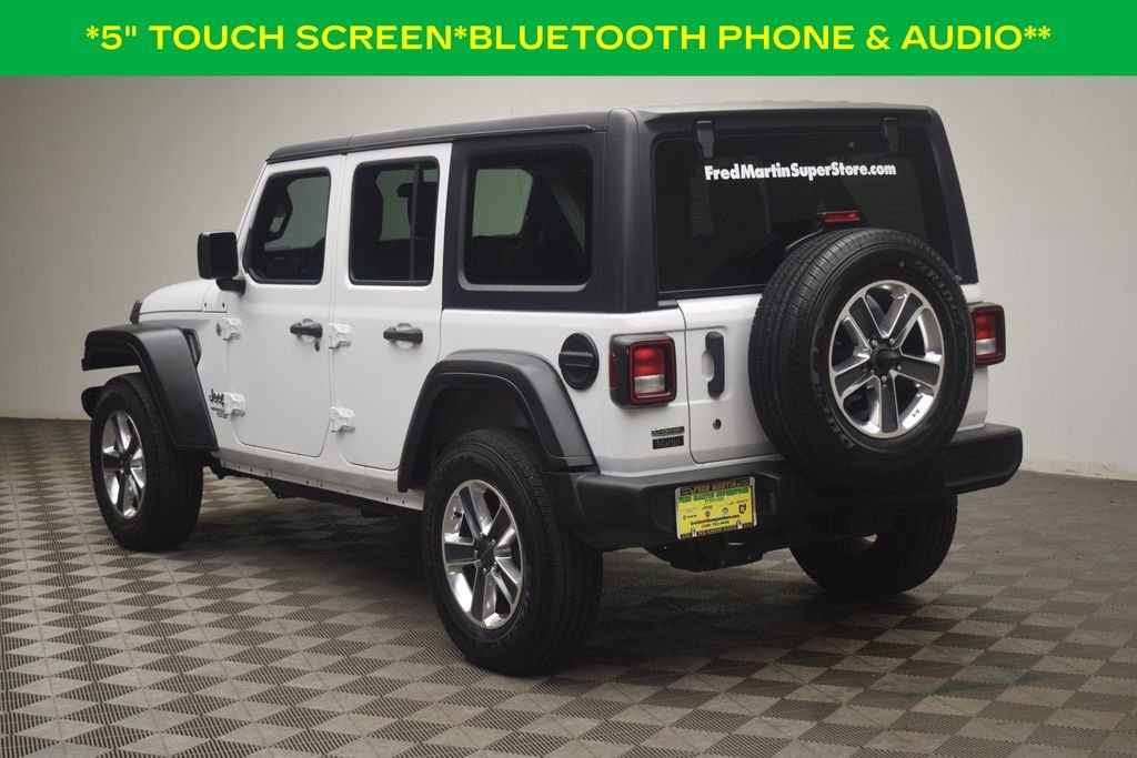 Used 2021 Bright White Clearcoat Jeep Unlimited Sport image 6