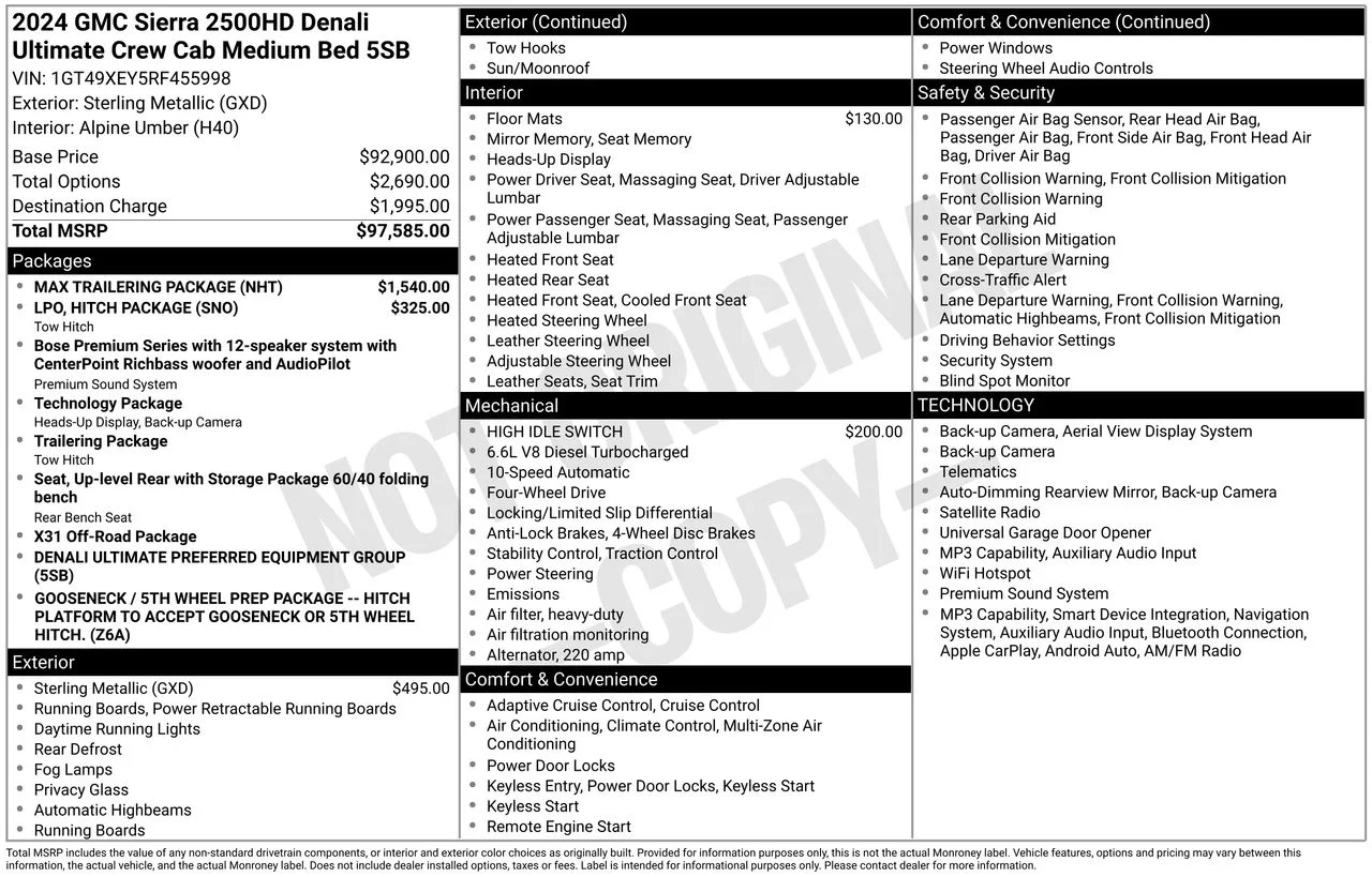 Used 2024 Silver GMC Denali Ultimate image 40