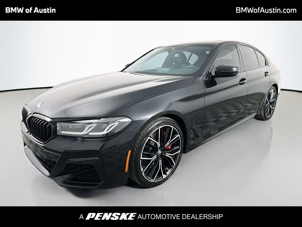 Used 2021 Black Sapphire Metallic BMW 540i image 1