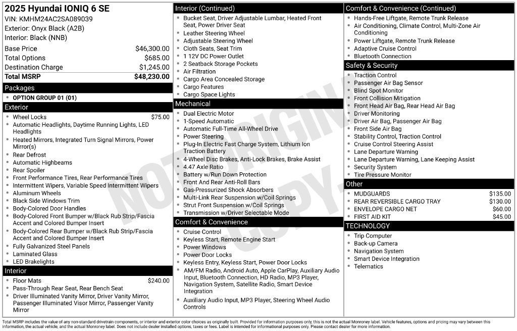 Certified Used 2025 Black Hyundai SE image 33