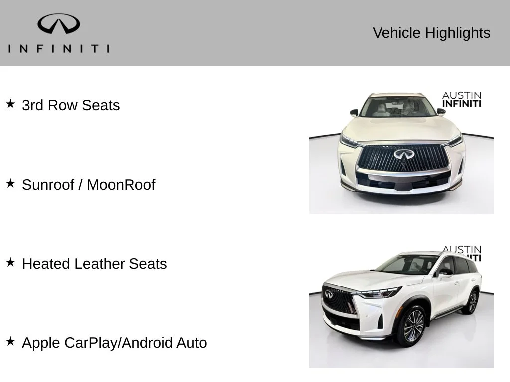 Certified Used 2027 White INFINITI LUXE image 3