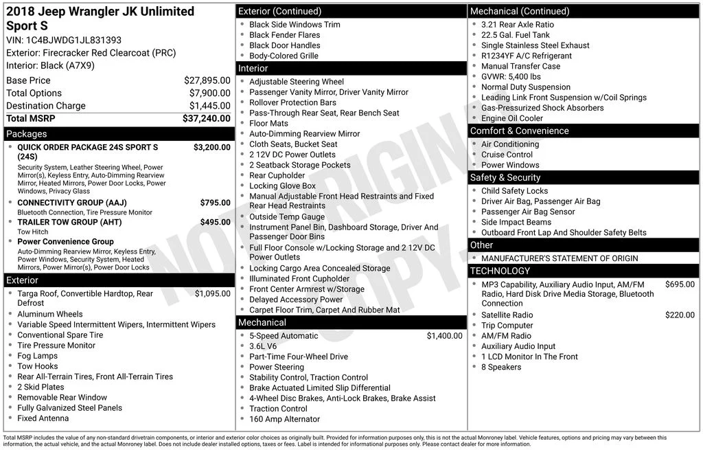 Used 2018 Red Jeep Unlimited Sport image 6