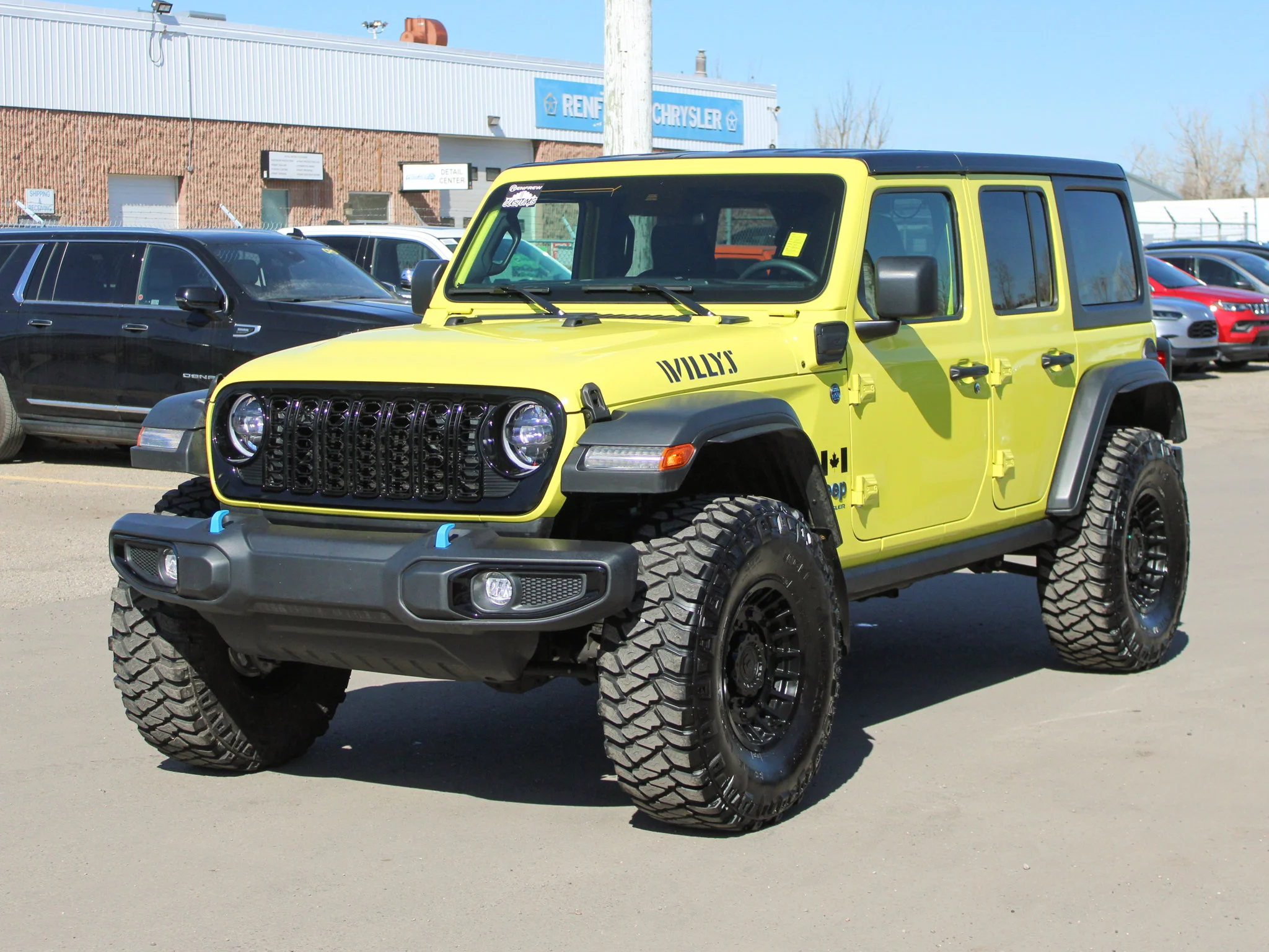 Certified Used 2024 Yellow Jeep Willys * No Accidents | Hybrid | Heated Seats | Trailer Tow Group | Fuel Rims | Apple CarPlay image 12
